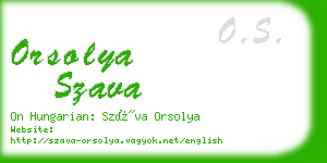 orsolya szava business card